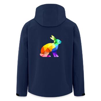 Rabbit - Men’s Recycled Softshell Jacket by Stanley/Stella - navy - Back - AI Model Male 185 light (185cm)