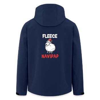 Fleece Navidad süßes Schaf Weihnachten Geschenk - Recycelte Männer Softshell-Jacke von Stanley/Stella - Navy - Hinten - AI Model Male 185 light (185cm)