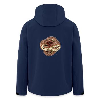 Snake Snake Tattoo - Men’s Recycled Softshell Jacket by Stanley/Stella - navy - Back - AI Model Male 185 light (185cm)
