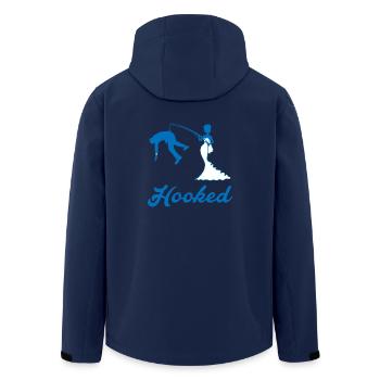 Hooked - Poltern - Recycelte Männer Softshell-Jacke von Stanley/Stella - Navy - Hinten - AI Model Male 185 light (185cm)