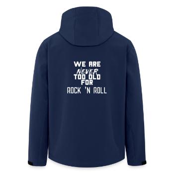 ROCK AND ROLL - Men’s Recycled Softshell Jacket by Stanley/Stella - navy - Back - AI Model Male 185 light (185cm)