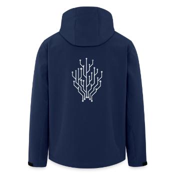 Circuit Board Connectors Programmer Computer Science Tree - Men’s Recycled Softshell Jacket by Stanley/Stella - navy - Back - AI Model Male 185 light (185cm)