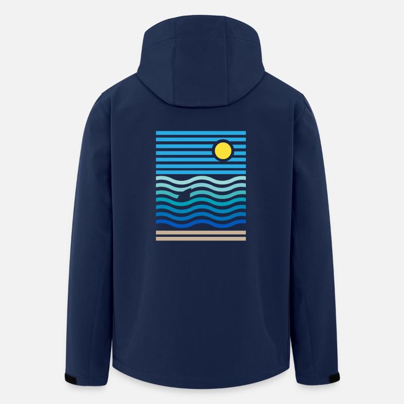 Shark - Recycelte Männer Softshell-Jacke von Stanley/Stella - Navy