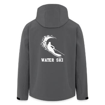 Wasserski Hobby schönes cooles Geschenk - Recycelte Männer Softshell-Jacke von Stanley/Stella - Anthrazit - Hinten - AI Model Male 185 light (185cm)
