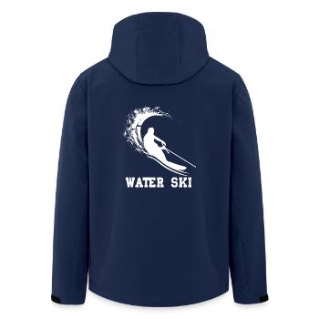 Cadeau de ski nautique - Veste softshell homme en polyester recyclé Stanley/Stella - marine - Dos - AI Model Male 185 light (185cm)