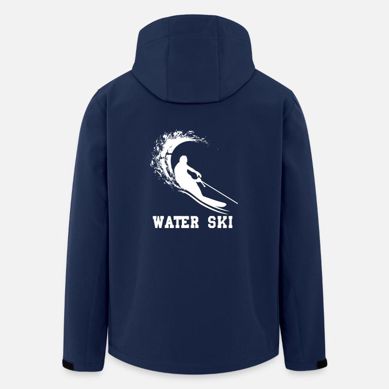 Cadeau de ski nautique - Veste softshell homme en polyester recyclé Stanley/Stella - marine