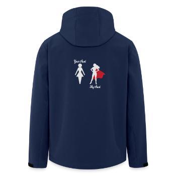 Your Aunt My Aunt Superhero Gift EN - Men’s Recycled Softshell Jacket by Stanley/Stella - navy - Back - AI Model Male 185 light (185cm)