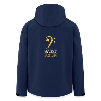 Basst déjà La clé de basse - Veste softshell homme en polyester recyclé Stanley/Stella - marine - Dos - AI Model Male 185 light (185cm)