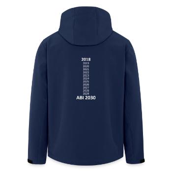 Abi 2030 Einschulung Schulanfang - Recycelte Männer Softshell-Jacke von Stanley/Stella - Navy - Hinten - AI Model Male 185 light (185cm)