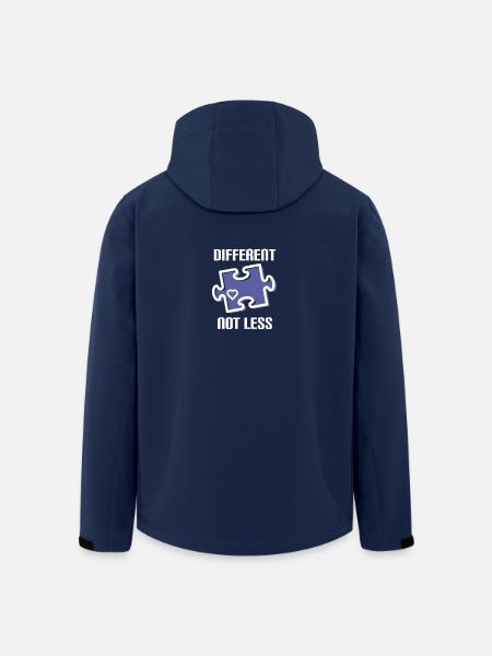 DIFFERENT - NOT LESS! autism - Men’s Recycled Softshell Jacket by Stanley/Stella - navy