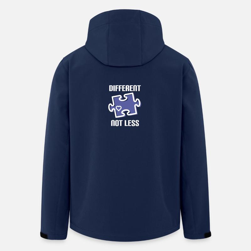 DIFFERENT - NOT LESS ! AUTISME - Veste softshell homme en polyester recyclé Stanley/Stella - marine