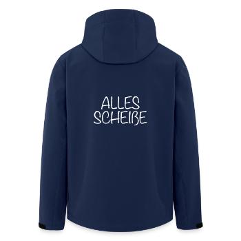 Alles Scheiße - Recycelte Männer Softshell-Jacke von Stanley/Stella - Navy - Hinten - AI Model Male 185 light (185cm)