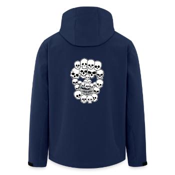 Crâne et os croisés - crâne de crânes - Veste softshell homme en polyester recyclé Stanley/Stella - marine - Dos - AI Model Male 185 light (185cm)
