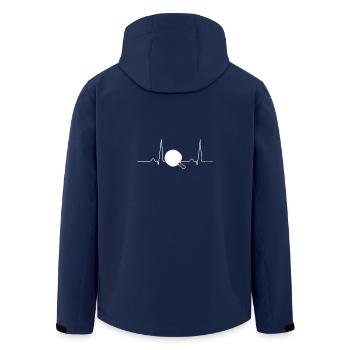 Table tennis heartbeat - Men’s Recycled Softshell Jacket by Stanley/Stella - navy - Back - AI Model Male 185 light (185cm)
