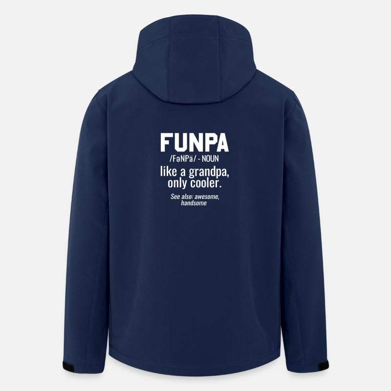 Funny grandpa Funpa - Men’s Recycled Softshell Jacket by Stanley/Stella - navy