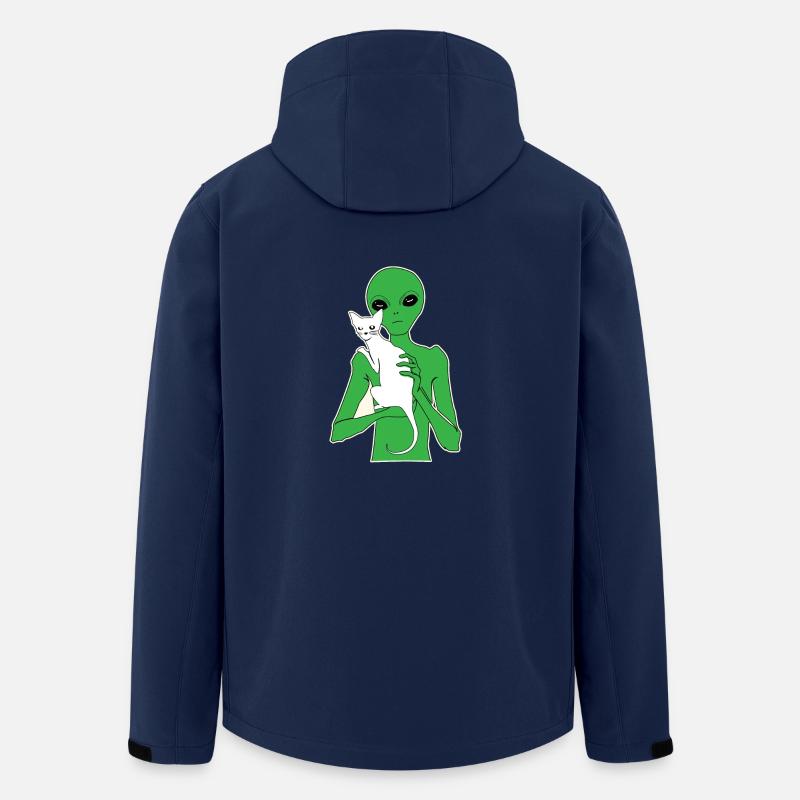 Chat et alien cool beau cadeau - Veste softshell homme en polyester recyclé Stanley/Stella - marine