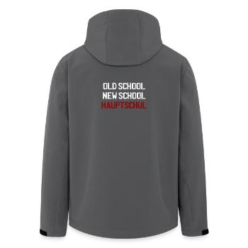 Old school New School Hauptschule - Recycelte Männer Softshell-Jacke von Stanley/Stella - Anthrazit - Hinten - AI Model Male 185 light (185cm)