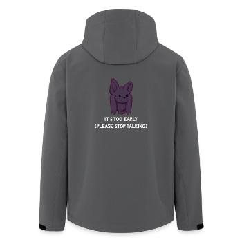 Bat - bat T-shirt - morning muffle - Men’s Recycled Softshell Jacket by Stanley/Stella - anthracite - Back - AI Model Male 185 light (185cm)