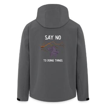 Fledermaus - Fledermaus T-Shirt - Faulenzer - Recycelte Männer Softshell-Jacke von Stanley/Stella - Anthrazit - Hinten - AI Model Male 185 light (185cm)