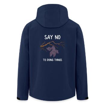 Fledermaus - Fledermaus T-Shirt - Faulenzer - Recycelte Männer Softshell-Jacke von Stanley/Stella - Navy - Hinten - AI Model Male 185 light (185cm)