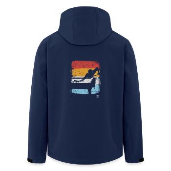 Billard Billardspieler Vintage Retro Geschenk - Recycelte Männer Softshell-Jacke von Stanley/Stella - Navy - Hinten - AI Model Male 185 light (185cm)