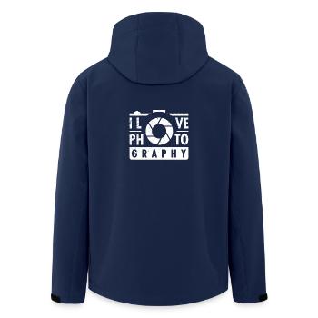 Ich Liebe Fotografie - Kamera Fotograf Geschenk - Recycelte Männer Softshell-Jacke von Stanley/Stella - Navy - Hinten - AI Model Male 185 light (185cm)
