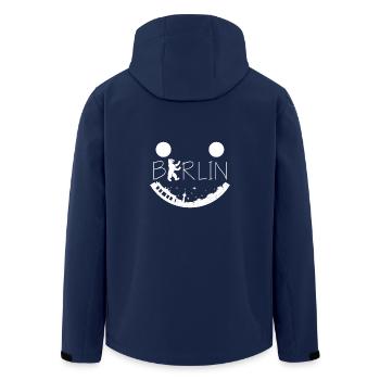 Ours de Berlin - Veste softshell homme en polyester recyclé Stanley/Stella - marine - Dos - AI Model Male 185 light (185cm)