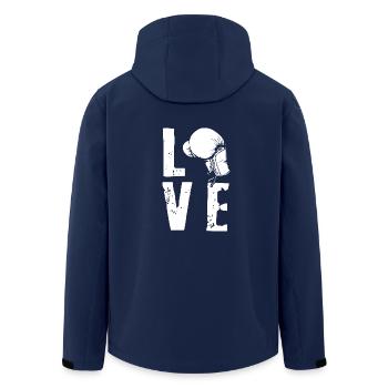 Combattre boxeur chemise cadeau boxe gants de boxe - Veste softshell homme en polyester recyclé Stanley/Stella - marine - Dos - AI Model Male 185 light (185cm)