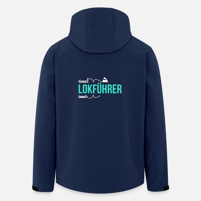 En gång lokförare, alltid lokförare - Softshelljacka herr i återvunnen polyester Stanley/Stella - marinblått
