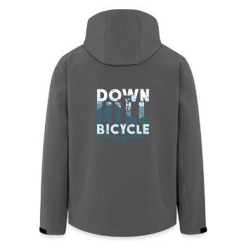 Downhill Fahrrad Slopestyle Sprünge Matsch - Recycelte Männer Softshell-Jacke von Stanley/Stella - Anthrazit - Hinten - AI Model Male 185 light (185cm)