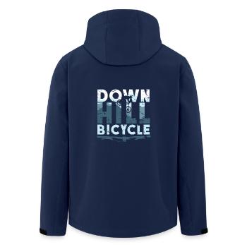 Downhill Fahrrad Slopestyle Sprünge Matsch - Recycelte Männer Softshell-Jacke von Stanley/Stella - Navy - Hinten - AI Model Male 185 light (185cm)
