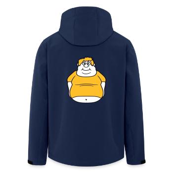 kreis ball mann fett dick clipart comic cartoon lu - Recycelte Männer Softshell-Jacke von Stanley/Stella - Navy - Hinten - AI Model Male 185 light (185cm)
