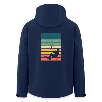 Kitesurfing - kiteboard kite surfing surfer gift - Men’s Recycled Softshell Jacket by Stanley/Stella - navy - Back - AI Model Male 185 light (185cm)