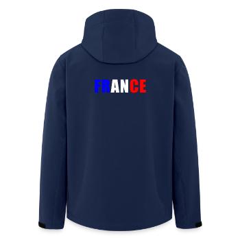 Frankreich Fussball Französisches Trikot T-Shirt - Recycelte Männer Softshell-Jacke von Stanley/Stella - Navy - Hinten - AI Model Male 185 light (185cm)