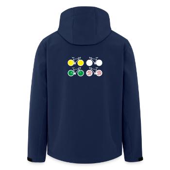Frankreich Radrennen Tour Radsport Rennrad Trikots - Recycelte Männer Softshell-Jacke von Stanley/Stella - Navy - Hinten - AI Model Male 185 light (185cm)