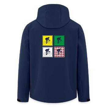 Frankreich Radsport Radrennen Trikots Rennrad - Recycelte Männer Softshell-Jacke von Stanley/Stella - Navy - Hinten - AI Model Male 185 light (185cm)