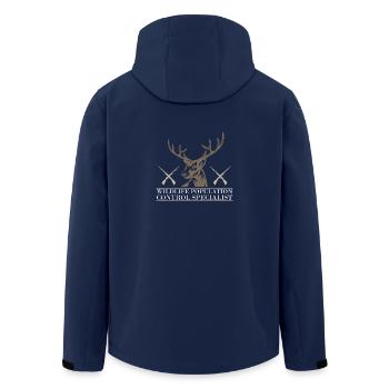 Spécialiste des animaux sauvages Chasseur Chasse Cadeau - Veste softshell homme en polyester recyclé Stanley/Stella - marine - Dos - AI Model Male 185 light (185cm)