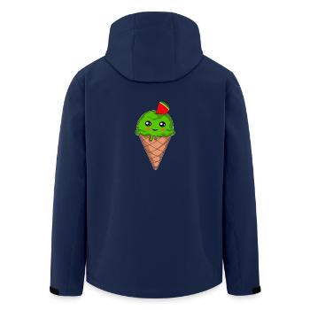 Süßes Melone Eis Cute Melon Ice Cream Geschenk - Recycelte Männer Softshell-Jacke von Stanley/Stella - Navy - Hinten - AI Model Male 185 light (185cm)