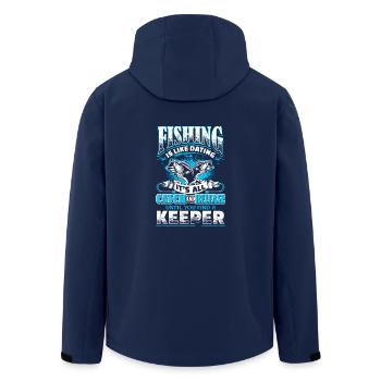 Dating Angler Fischer angeln fischen Geschenk - Recycelte Männer Softshell-Jacke von Stanley/Stella - Navy - Hinten - AI Model Male 185 light (185cm)