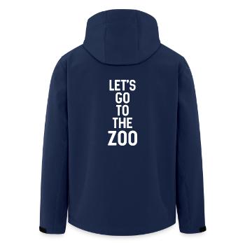 ZOO - TIERE - LÖWEN - Recycelte Männer Softshell-Jacke von Stanley/Stella - Navy - Hinten - AI Model Male 185 light (185cm)