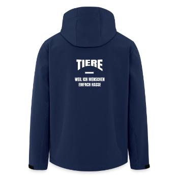 Animal rights animal protection human hatred joke gift - Men’s Recycled Softshell Jacket by Stanley/Stella - navy - Back - AI Model Male 185 light (185cm)
