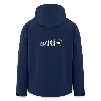 Evolution Football White - Men’s Recycled Softshell Jacket by Stanley/Stella - navy - Back - AI Model Male 185 light (185cm)