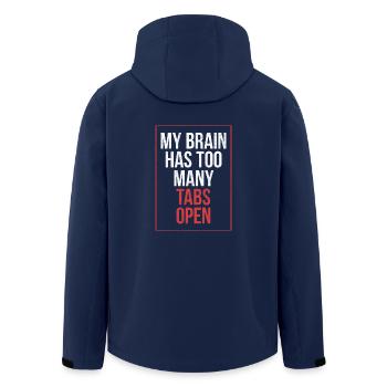 Mein Gehirn hat zu viele Tabs offen Lustiges Shirt - Recycelte Männer Softshell-Jacke von Stanley/Stella - Navy - Hinten - AI Model Male 185 light (185cm)