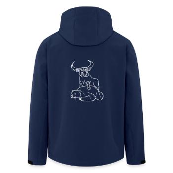 Bulle Bank Bear Stock Exchange Capital Actions Economie - Veste softshell homme en polyester recyclé Stanley/Stella - marine - Dos - AI Model Male 185 light (185cm)