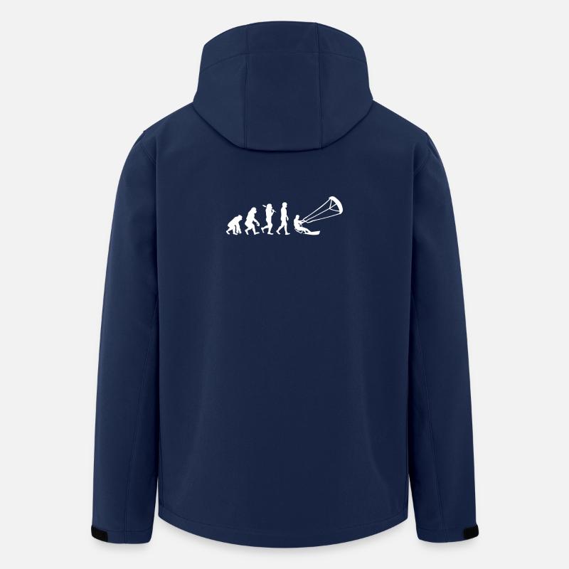 Evolution du kitesurf - Veste softshell homme en polyester recyclé Stanley/Stella - marine