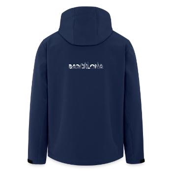 Skyline de Barcelone - Veste softshell homme en polyester recyclé Stanley/Stella - marine - Dos - AI Model Male 185 light (185cm)
