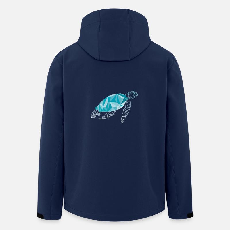 Tortue polygone - Veste softshell homme en polyester recyclé Stanley/Stella - marine