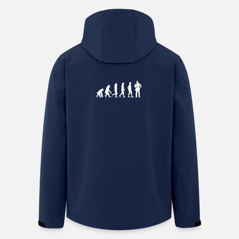 Elektriker Evolution Geschenk - Recycelte Männer Softshell-Jacke von Stanley/Stella - Navy