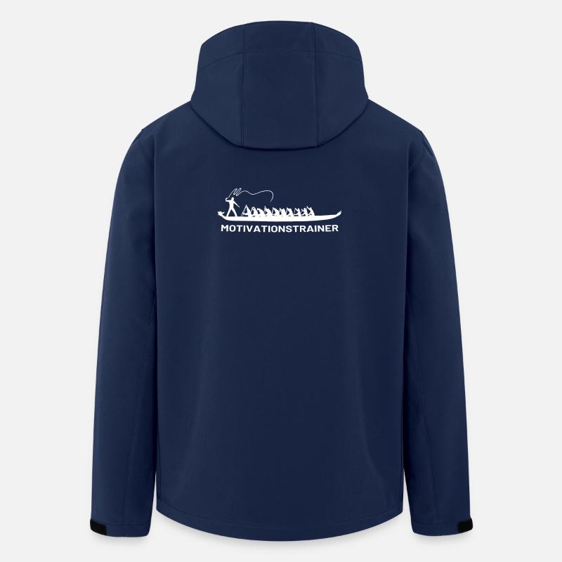 Motivationsstrainer Drachenboot Rennen - Recycelte Männer Softshell-Jacke von Stanley/Stella - Navy