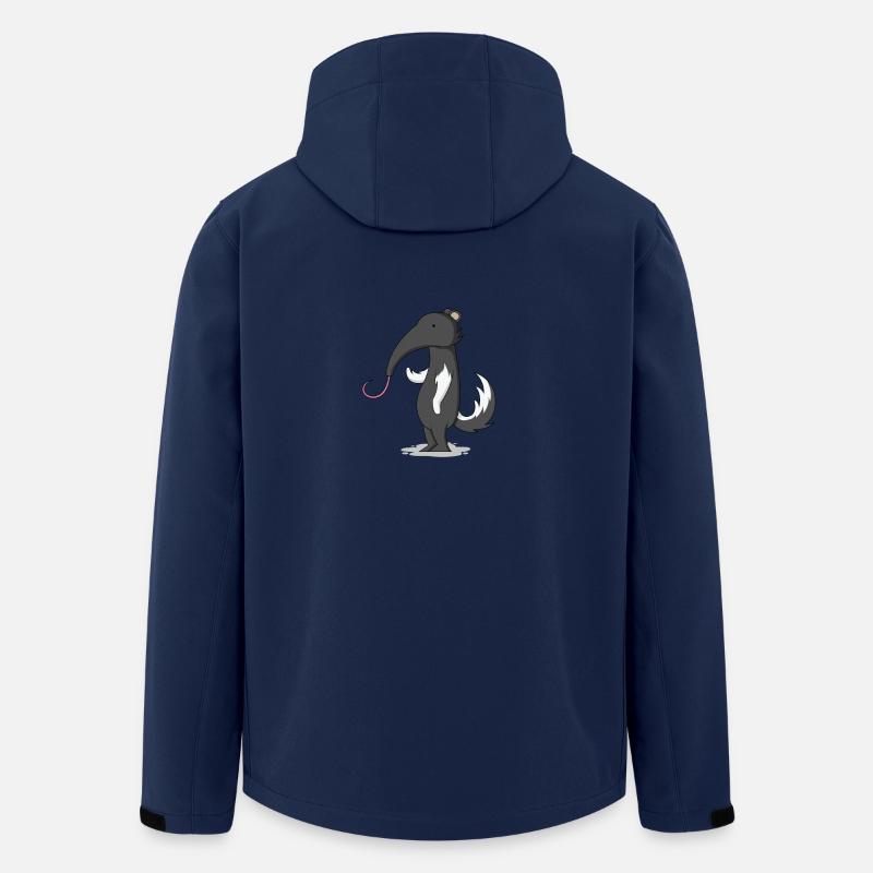 Lustiger Ameisenbär - Recycelte Männer Softshell-Jacke von Stanley/Stella - Navy